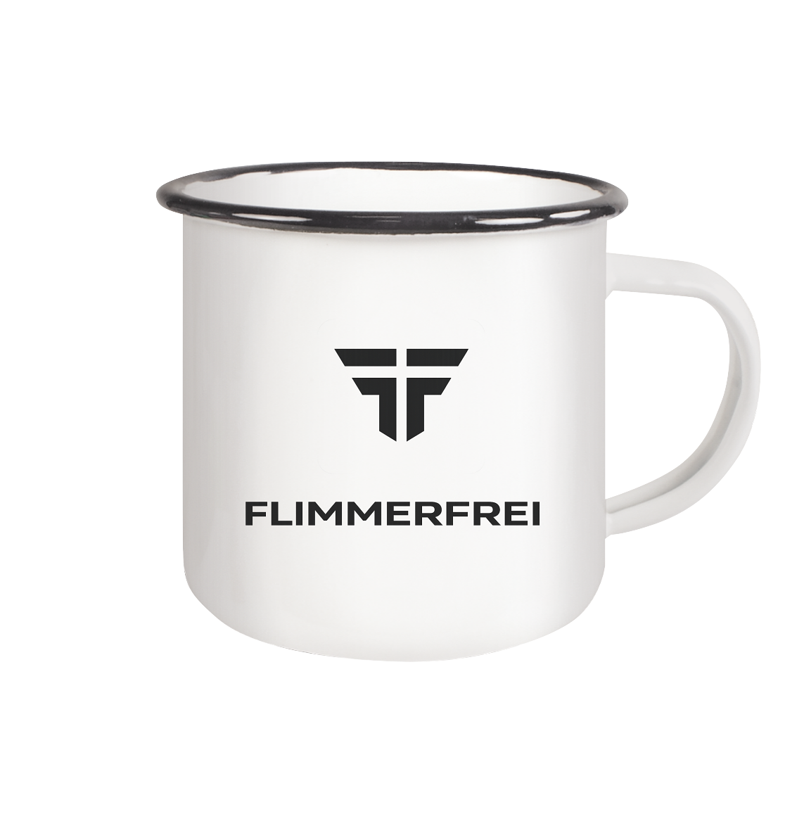 FLIMMERFREI Collection - Emaille Tasse (Black)